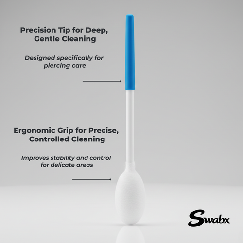 Swabx Insertable Piercing Hole Cleaners