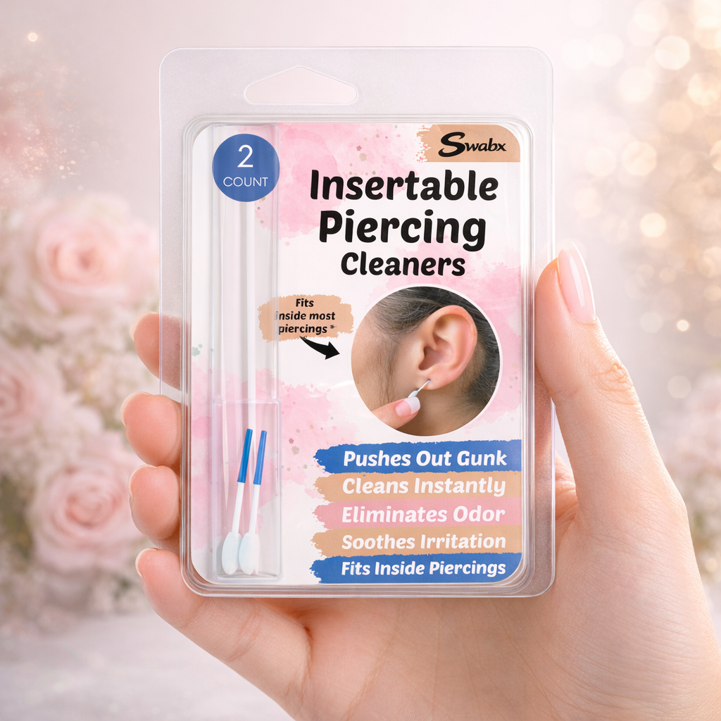 Swabx Insertable Piercing Hole Cleaners