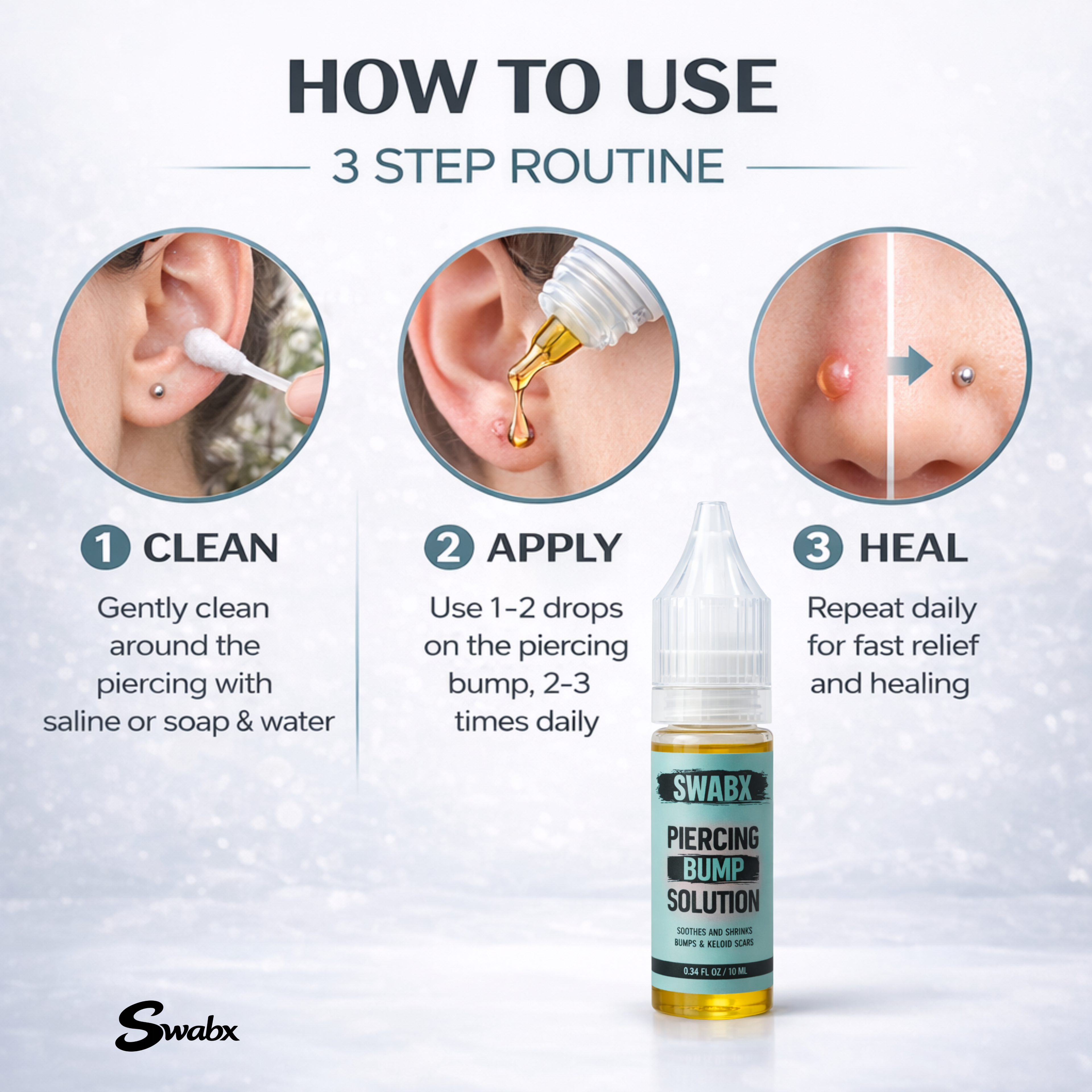 Swabx Piercing Bump Solution