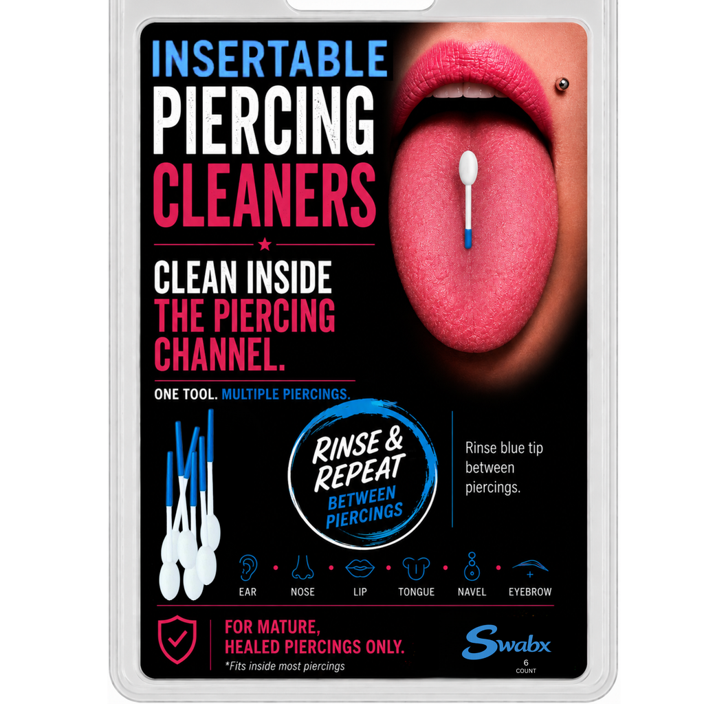 Swabx Insertable Piercing Hole Cleaners