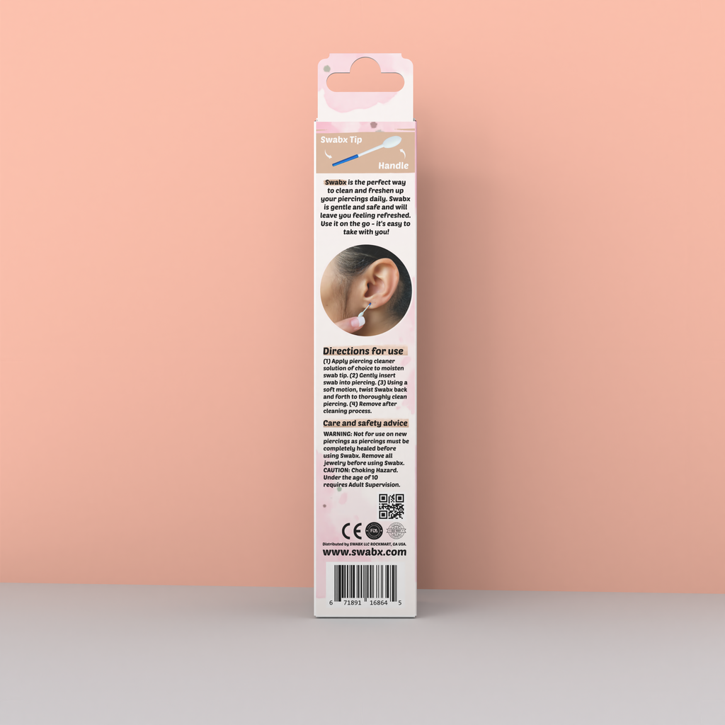 Swabx Insertable Piercing Hole Cleaners