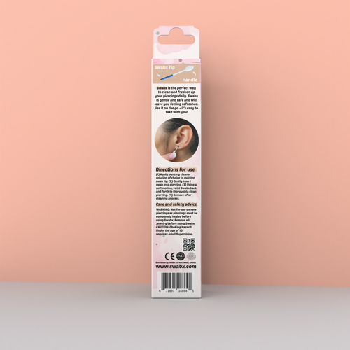 Swabx Insertable Piercing Hole Cleaners