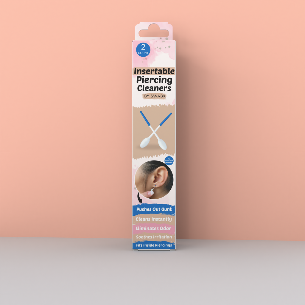 Swabx Insertable Piercing Hole Cleaners