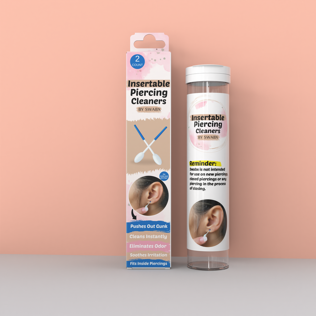 Swabx Insertable Piercing Hole Cleaners